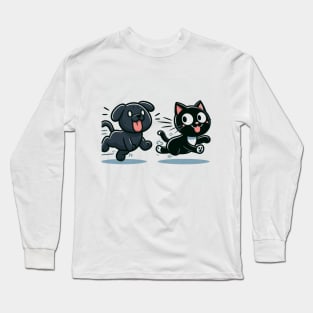 Paws and Whiskers Race! Long Sleeve T-Shirt